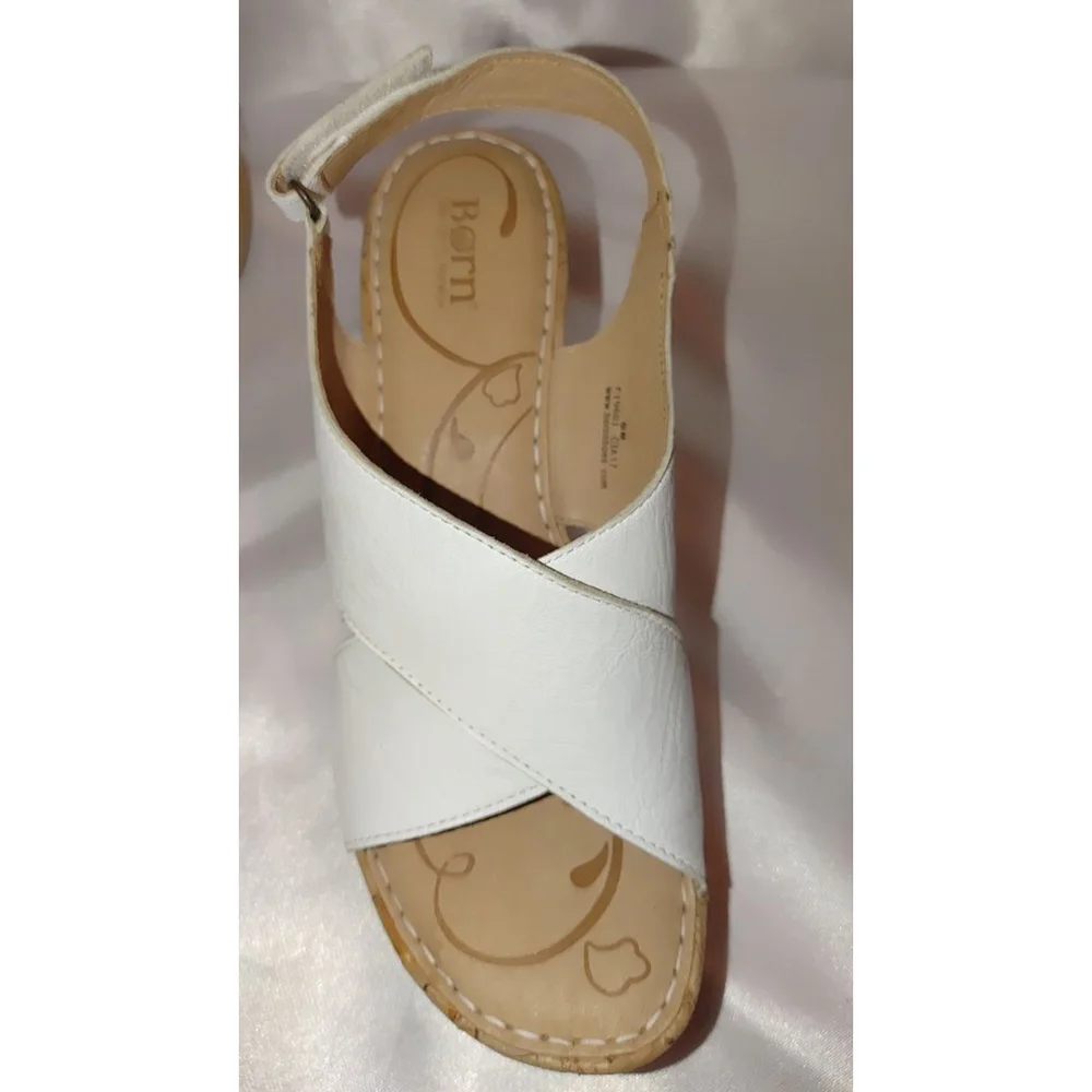 Born Jenni Leather Cork Platform Sandals Size 9M NWT